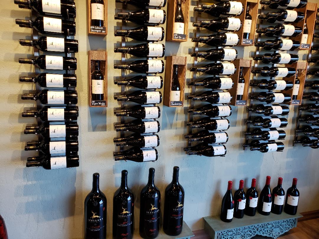 Icellars Estate Winery wine rack